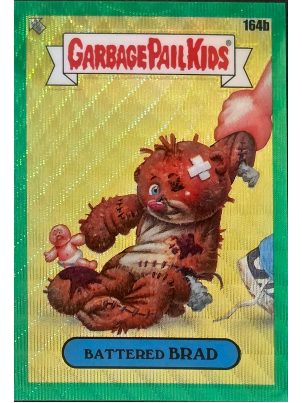 Topps Garbage Pail Kids Chrome S4 164b Battered Brad Green Refractor /299